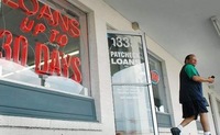 A_patron_leaves_a_paycheck_loan_store