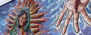 A mural of La Virgen de Guadalupe in El Paso