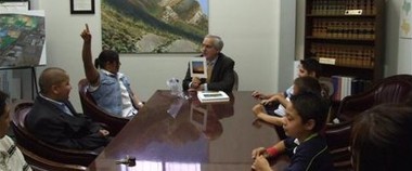 "Communities In Schools" students visit with Senator Shapleigh in El Paso