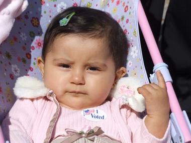 A future voter on <a href="http://shapleigh.org/videos/106-election-night-in-el-paso-nov-4-2008"> Election Day </a>, Nov. 4, 2008