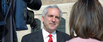 Senator Shapleigh getting interviewed for television