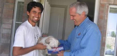 Senator Eliot Shapleigh with a UTEP graduate