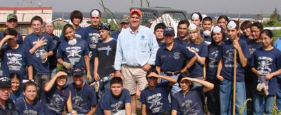 Students lead the way on flood clean up